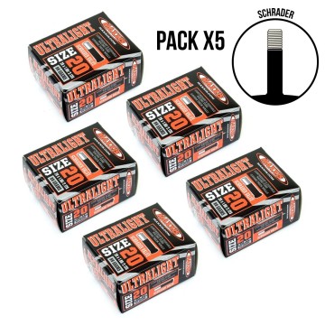 PACK X5 TUBES ULTRA LIGHT MAXXIS 20x1.50 - 1.75" SCHRADER